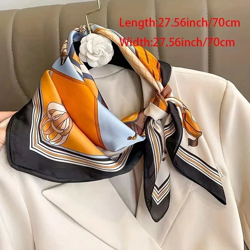 Luxury Silk Square Scarf 70x70cm Women