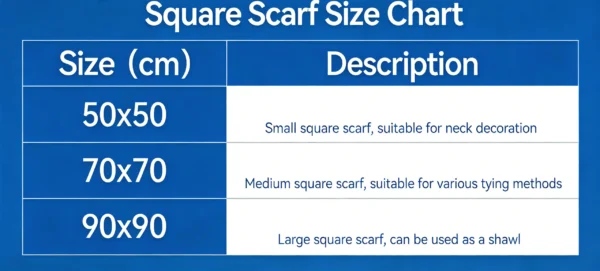 Scarf Size Chart