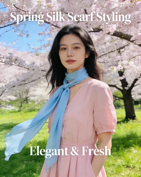 Spring Silk Scarf Outfit