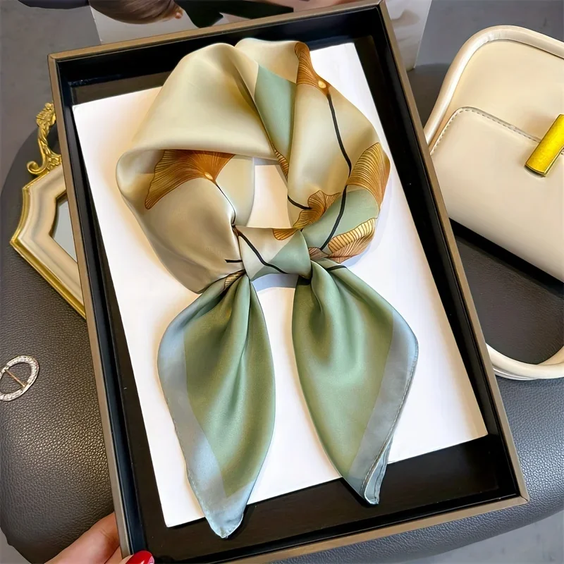 Ginkgo Leaf Printed Scarf Women Fashion - Image 2