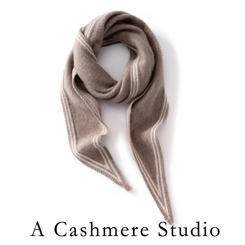 100% Cashmere Triangle Scarf Women Soft Warm - Image 4