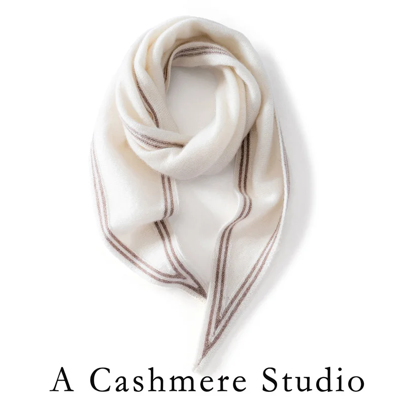 100% Cashmere Triangle Scarf Women Soft Warm - Image 5