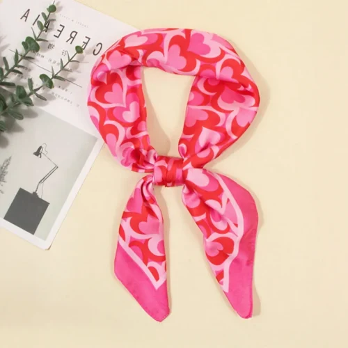 Silk Square Scarf Women Satin Hijab Hair Band Neckerchief
